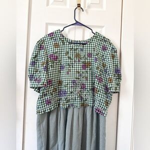 Vintage Cottagecore Midi Dress